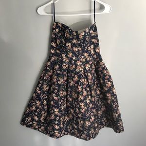 Sans Souci strapless floral bandage mini dress